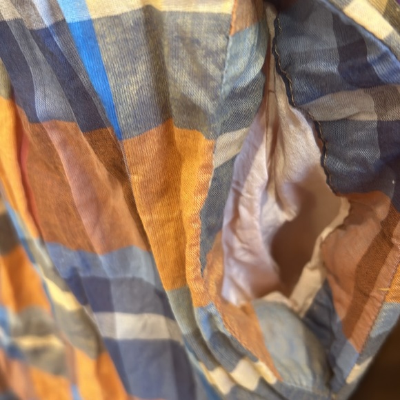 Trovata Birds of Paradis Dolores Plaid Smock Midi Dress Large L - Picture 8 of 12